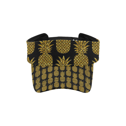 Gold Pineapple Pattern Print Design PP011 Unisex Sun Visor