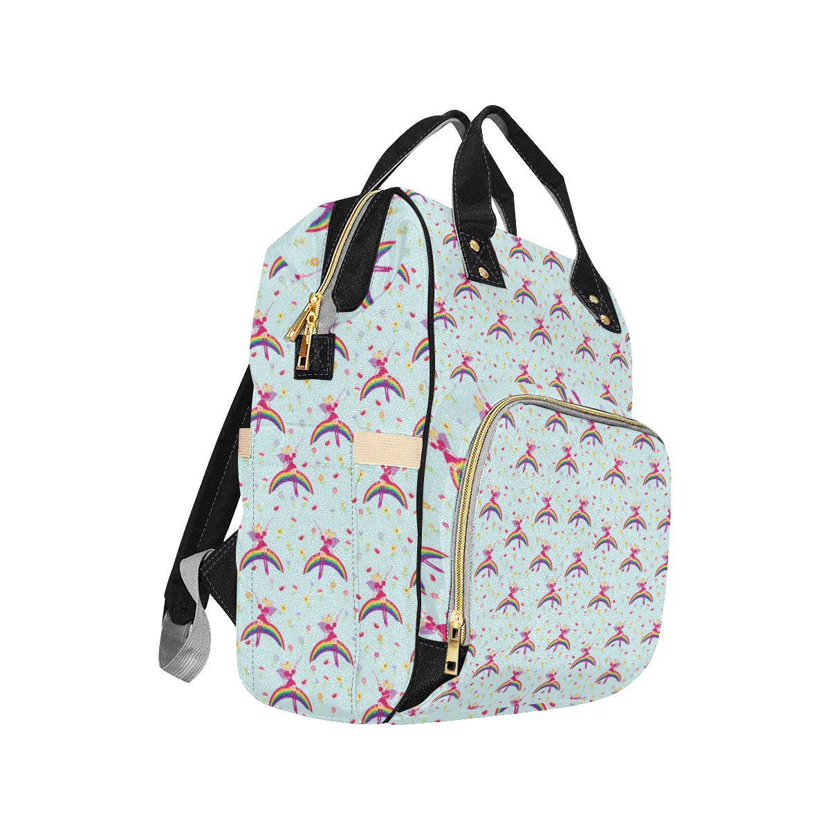 Fairy with Rainbow Print Pattern Diaper Bag Backpack