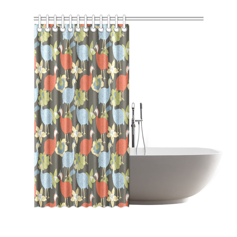 Guinea Fowl Pattern Print Design 02 Shower Curtain