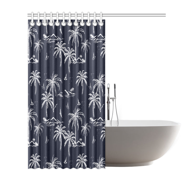 Pacific island Pattern Print Design A02 Shower Curtain