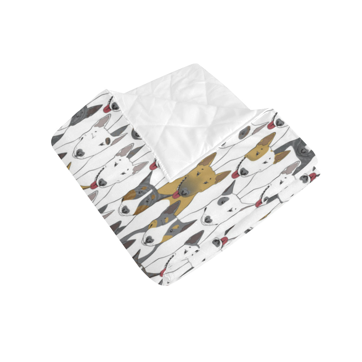 Bull Terriers Pattern Print Design 03 Premium Quilt