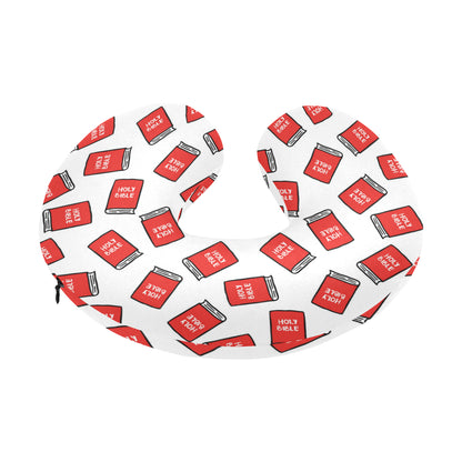 Bible Pattern Print Design 03 U-Shaped Travel Neck Pillow