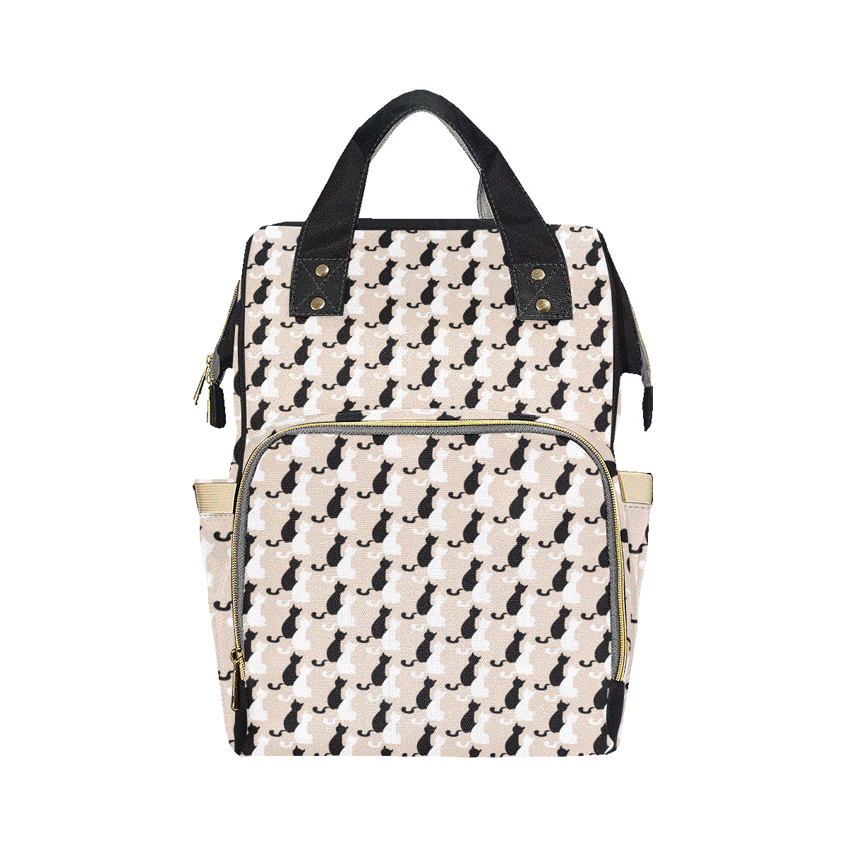 Cat Pattern Print Design 04 Diaper Bag Backpack
