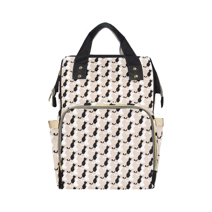 Cat Pattern Print Design 04 Diaper Bag Backpack
