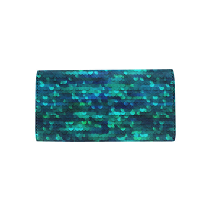 Mermaid Scales Pattern Print Design 06 Women's Trifold Wallet