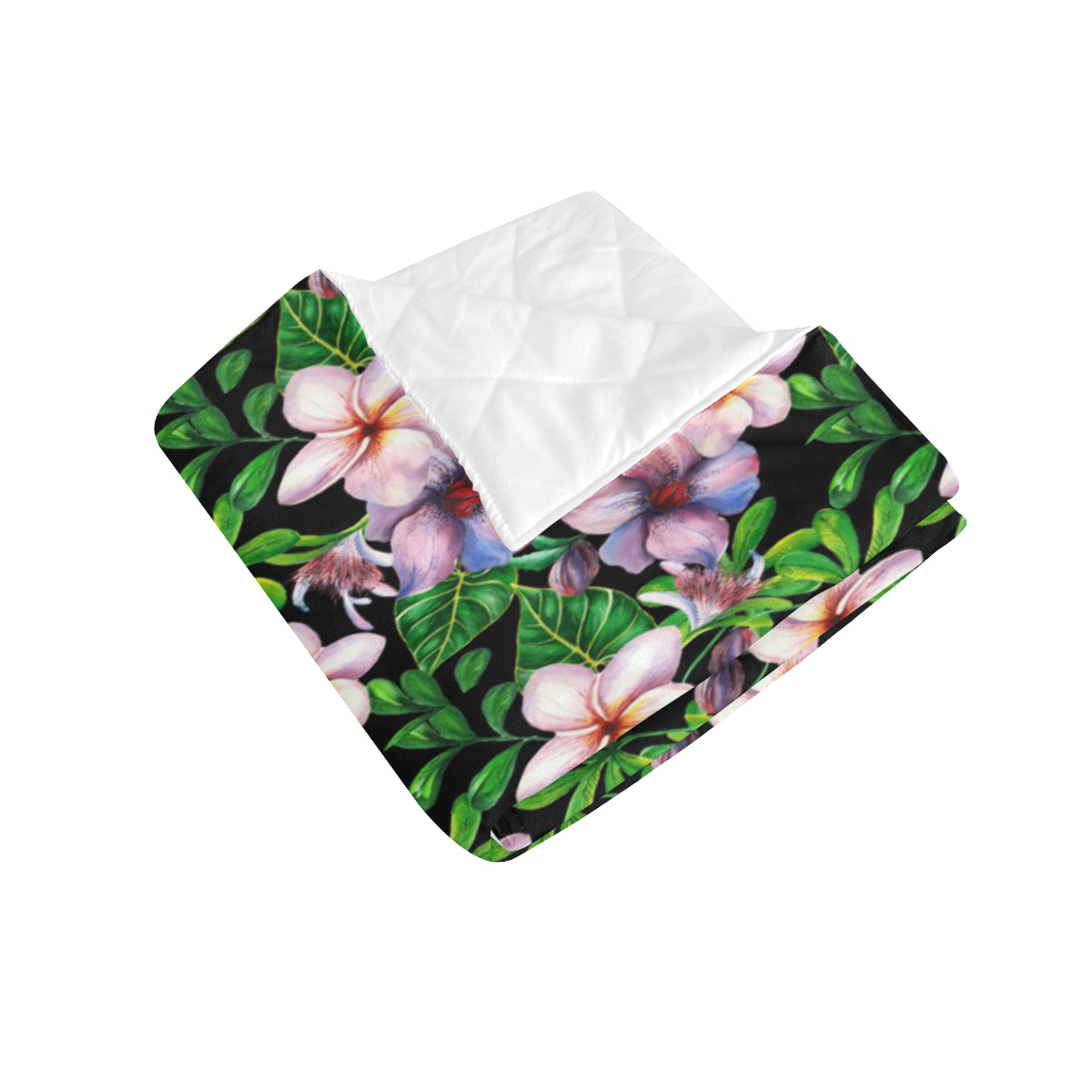 Plumeria Pattern Print Design PM01 Premium Quilt