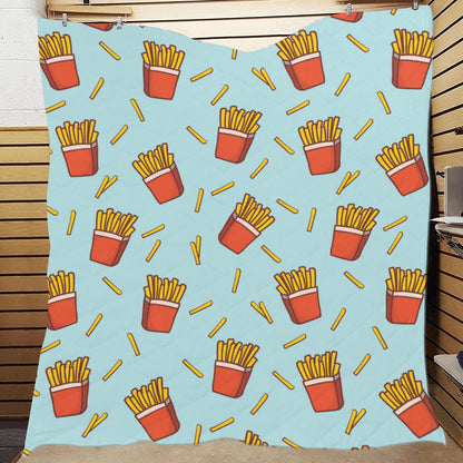 French Fried Pattern Print Design 02 Premium Quilt