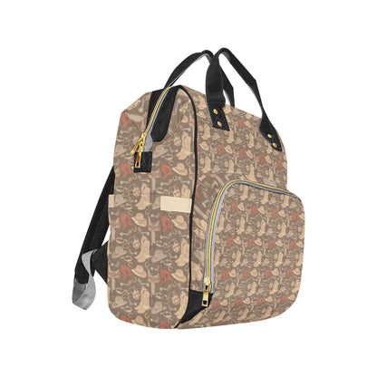 Cowboy Pattern Print Design 02 Diaper Bag Backpack