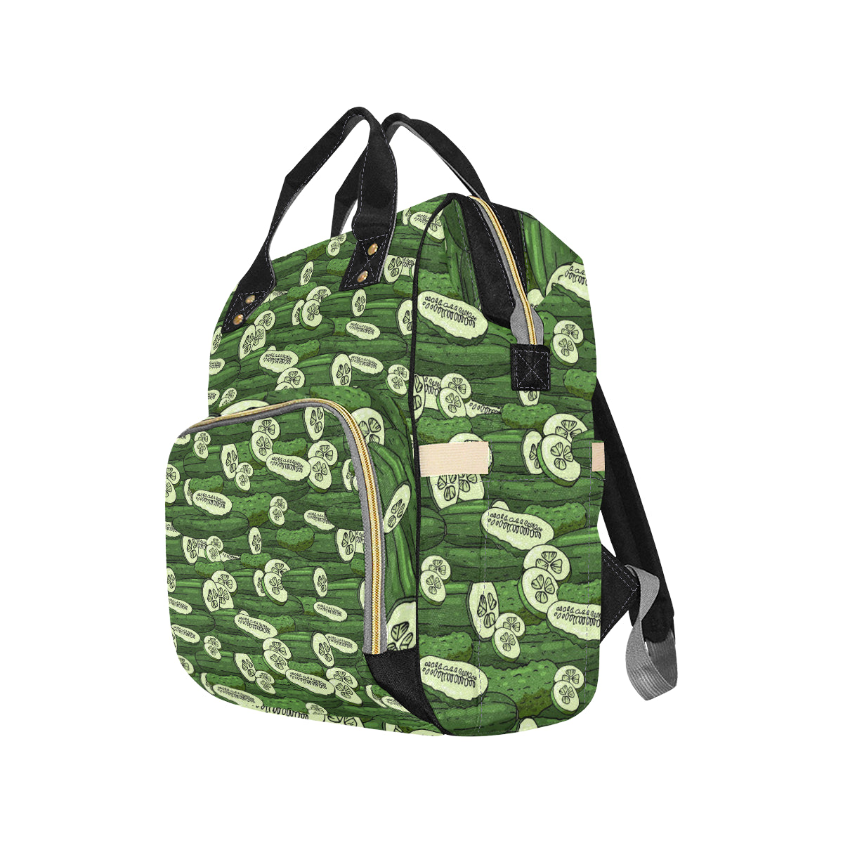 Cucumber Pattern Print Design CC01 Diaper Bag Backpack