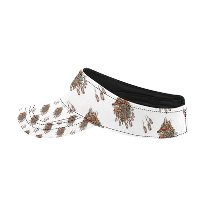 Aztec Wolf Pattern Print Design 02 Unisex Sun Visor