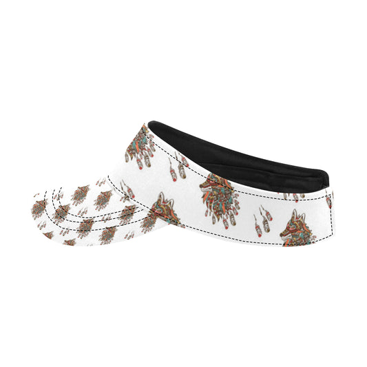 Aztec Wolf Pattern Print Design 02 Unisex Sun Visor