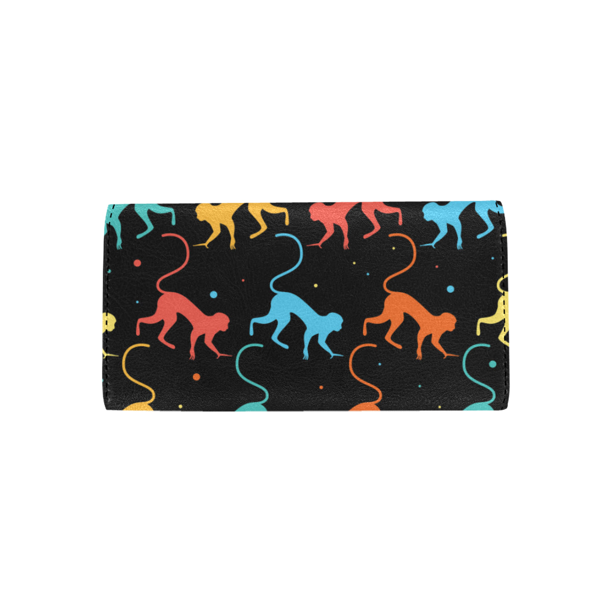 Monkey Pattern Print Design 01 Women's Trifold Wallet