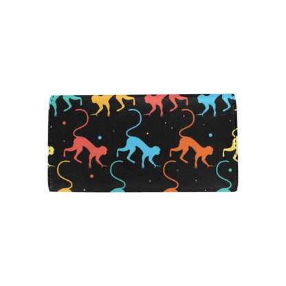 Monkey Pattern Print Design 01 Women's Trifold Wallet