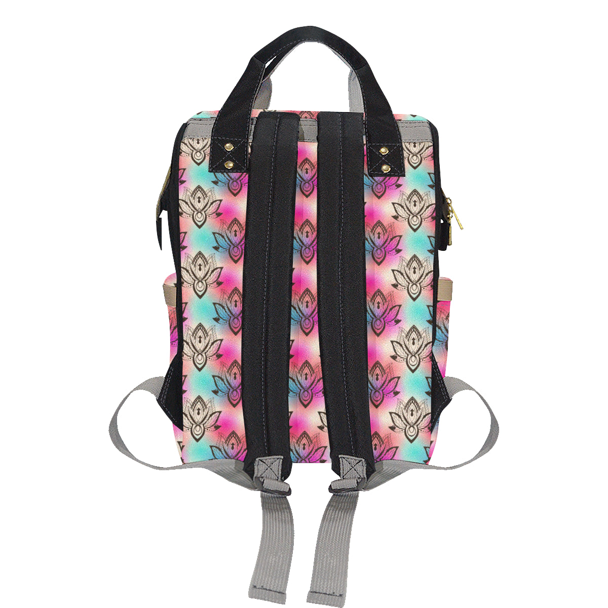 lotus Boho Pattern Print Design LO02 Diaper Bag Backpack