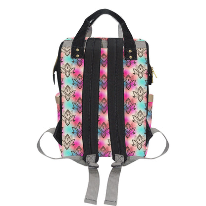 lotus Boho Pattern Print Design LO02 Diaper Bag Backpack