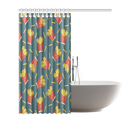 French Fried Pattern Print Design 04 Shower Curtain