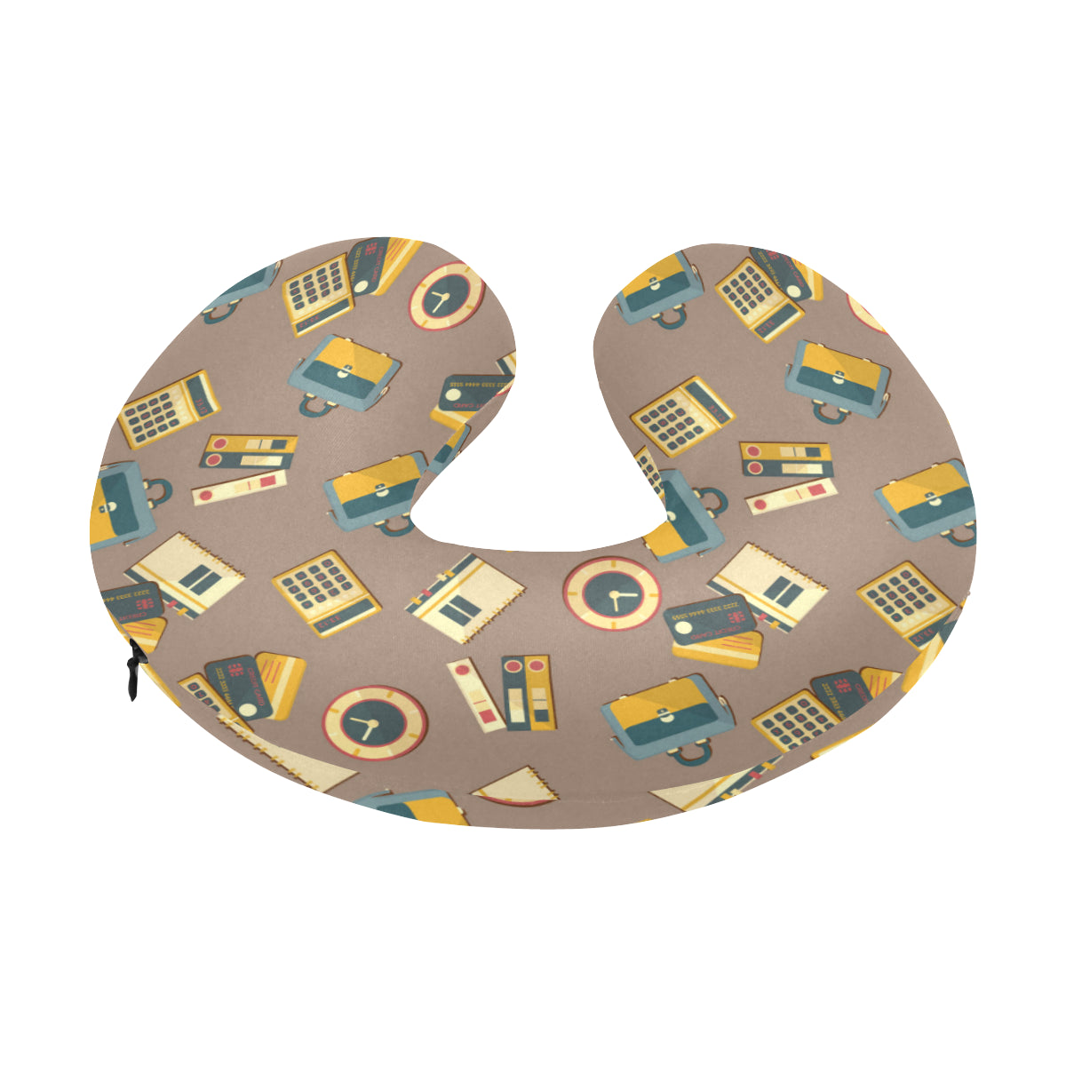 Accounting Financial Pattern Print Design 03 U-Shaped Travel Neck Pillow