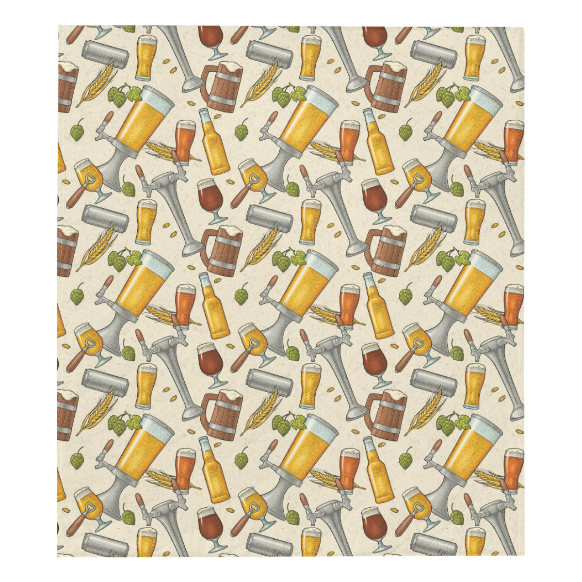Beer Pattern Print Design 05 Premium Quilt