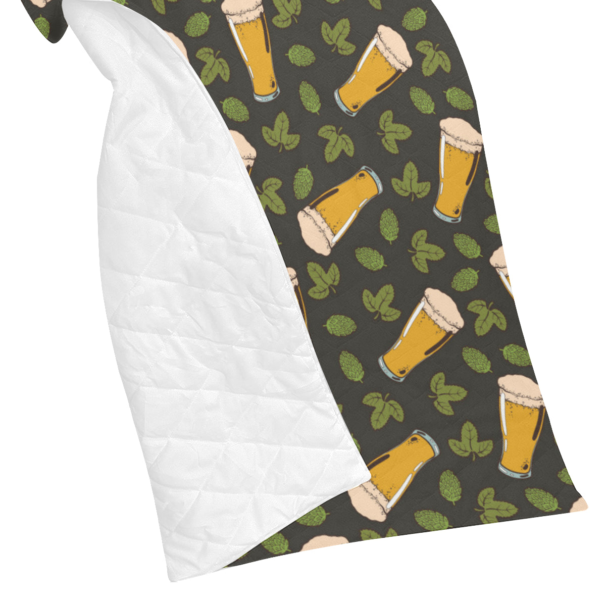 Beer Iris Pattern Print Design 02 Premium Quilt