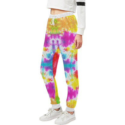 Tie Dye Rainbow Themed Print Unisex Sweatpants