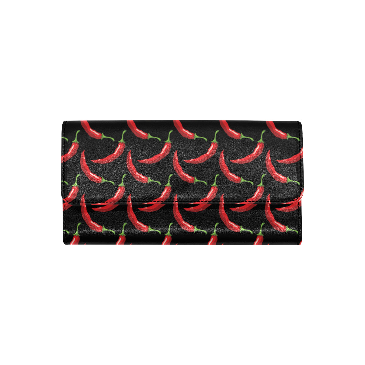 Chilli Pepper Pattern Print Design 01 Women's Trifold Wallet