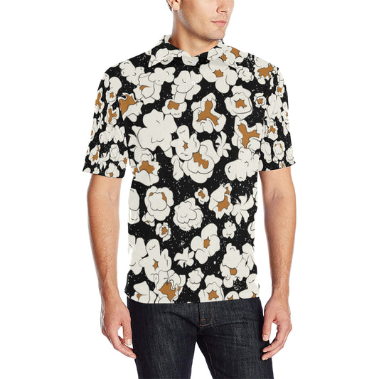 Popcorn Pattern Print Design A02 Men Polo Shirt