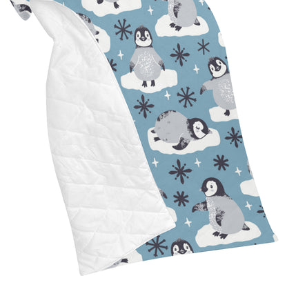 Penguin Pattern Print Design A05 Premium Quilt