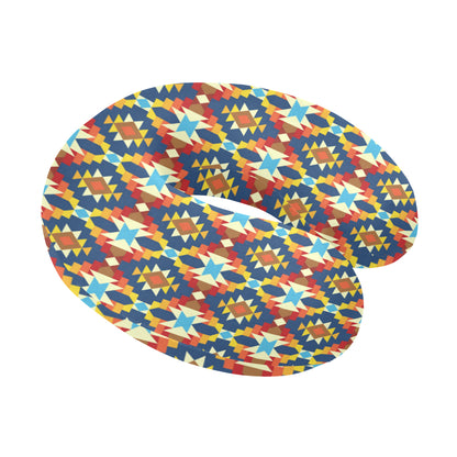 Aztec Pattern Print Design 01 U-Shaped Travel Neck Pillow