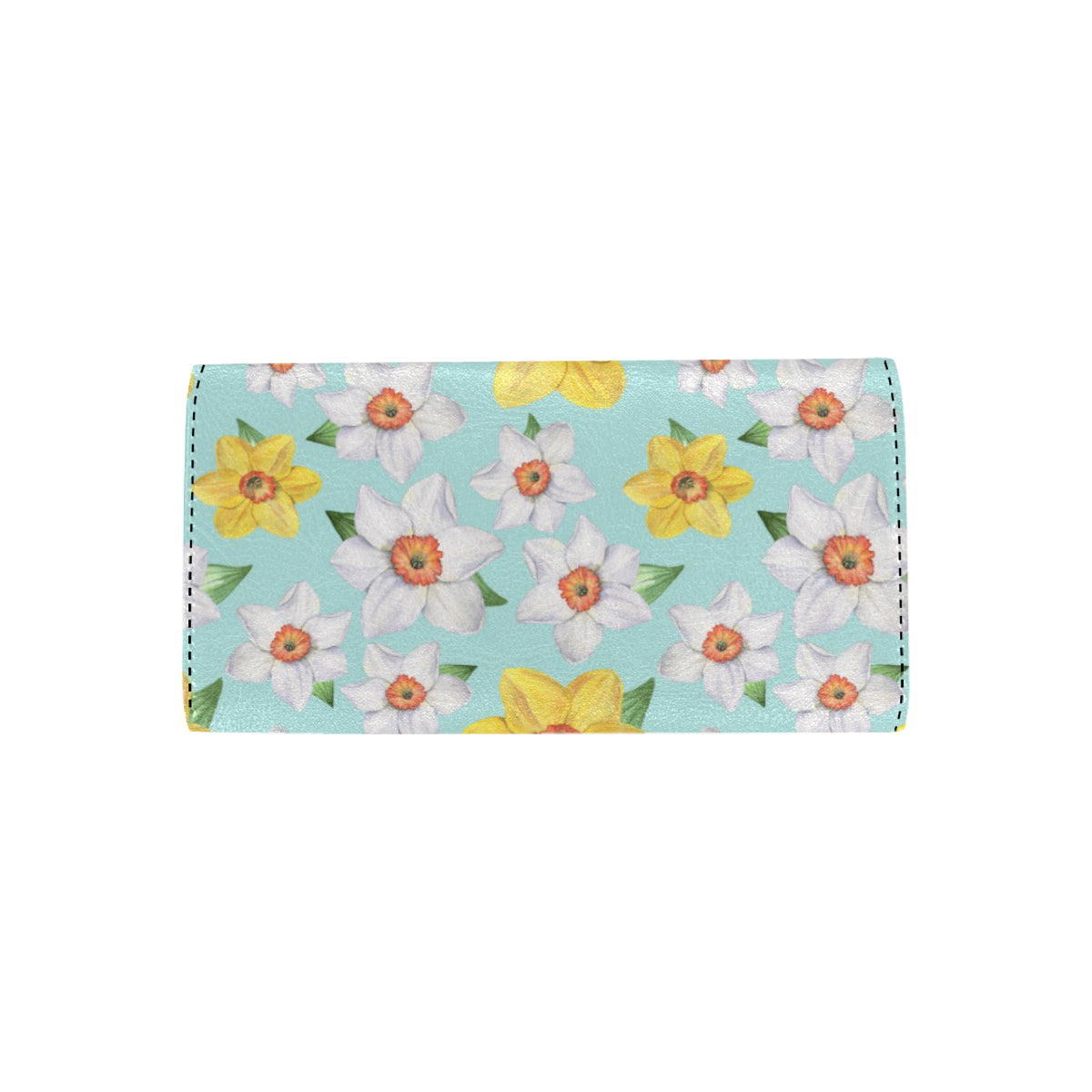 Daffodils Pattern Print Design DF07 Women's Trifold Wallet