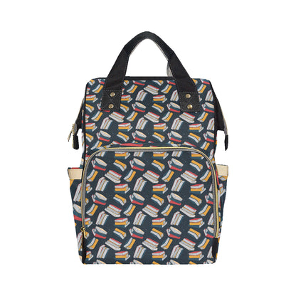 Book Pattern Print Design 07 Diaper Bag Backpack
