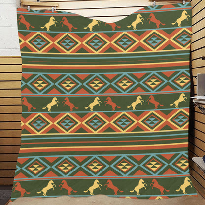 Horse Western Pattern Premium Quilt