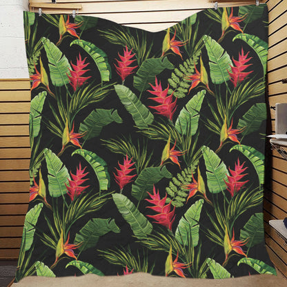 Bird Of Paradise Pattern Print Design BOP010 Premium Quilt