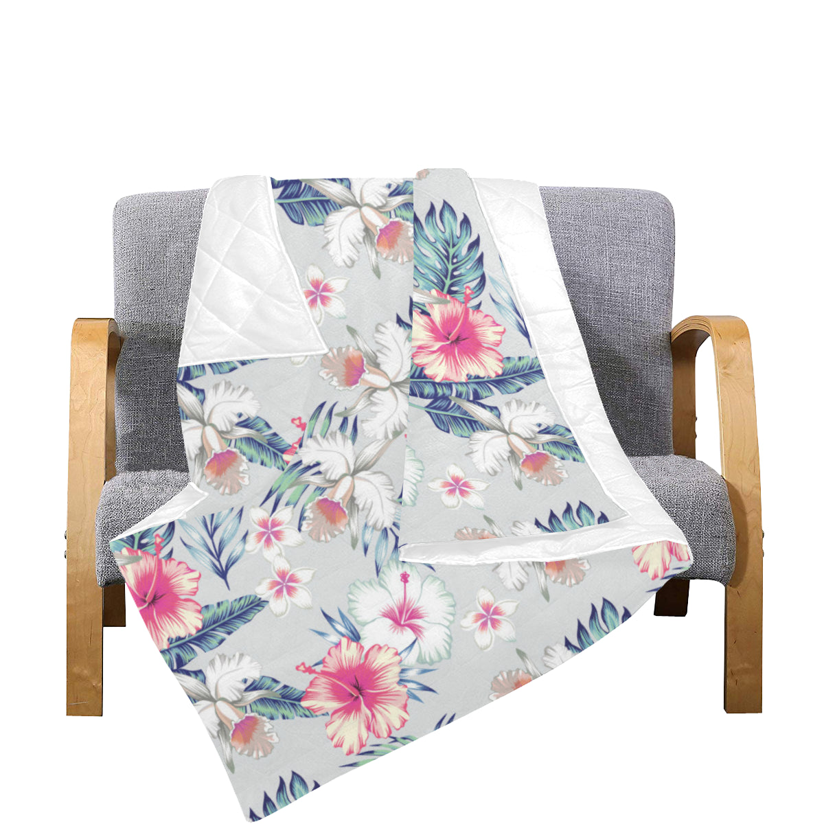 Hibiscus Print Premium Quilt
