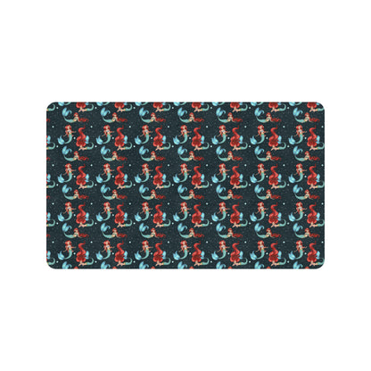 Mermaid Girl Themed Design Print Rubber Doormat