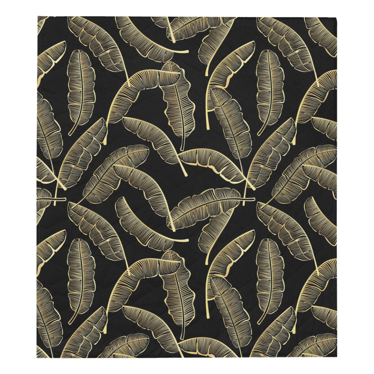 Banana Leaf Pattern Print Design BL07 Premium Quilt