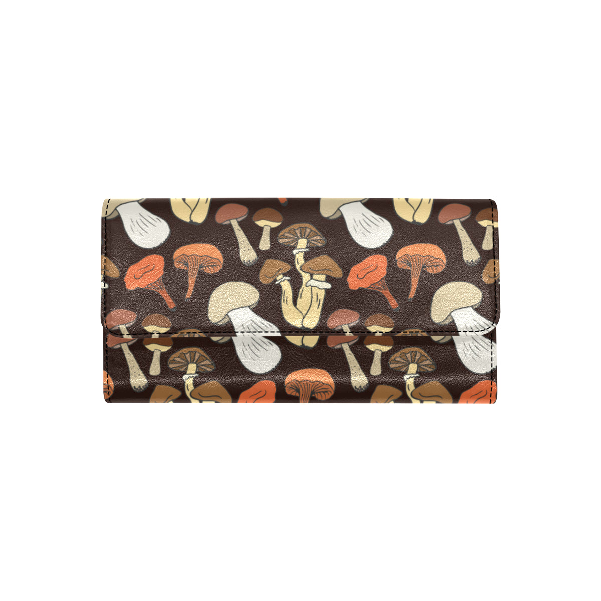 Mushroom Pattern Print Design A05 Women's Trifold Wallet