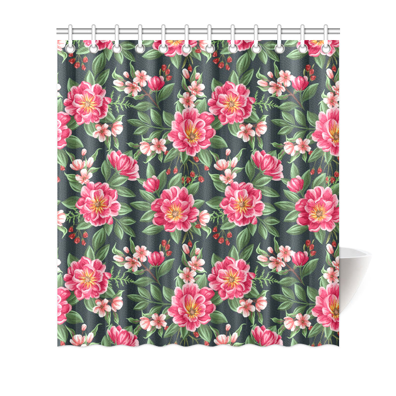 Summer Floral Pattern Print Design SF06 Shower Curtain
