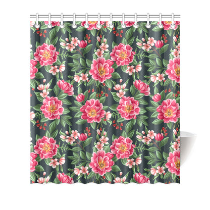 Summer Floral Pattern Print Design SF06 Shower Curtain