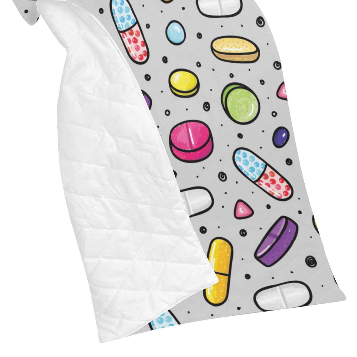 Pill Pattern Print Design A04 Premium Quilt
