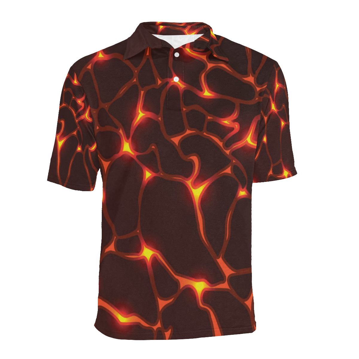 Lava Pattern Print Design 02 Men Polo Shirt