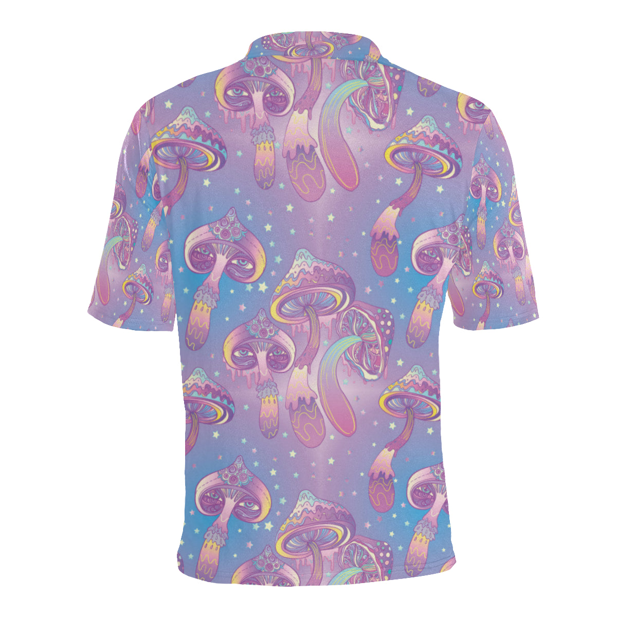 Psychedelic Mushroom Pattern Print Design A01 Men Polo Shirt