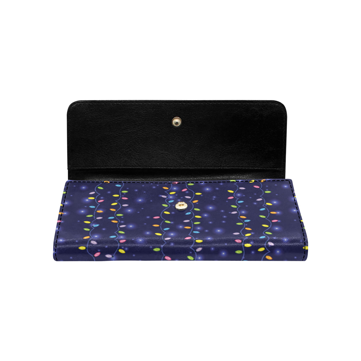 Christmas Light Pattern Print Design 03 Women's Trifold Wallet