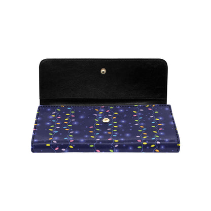 Christmas Light Pattern Print Design 03 Women's Trifold Wallet
