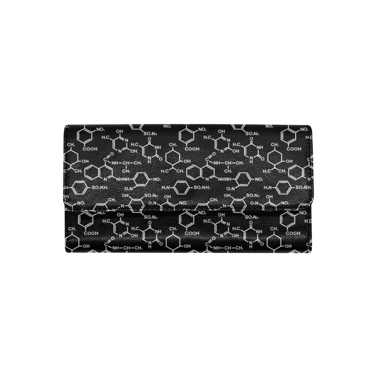 Chemical Pattern Print Design 02 Women's Trifold Wallet