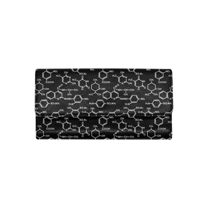 Chemical Pattern Print Design 02 Women's Trifold Wallet
