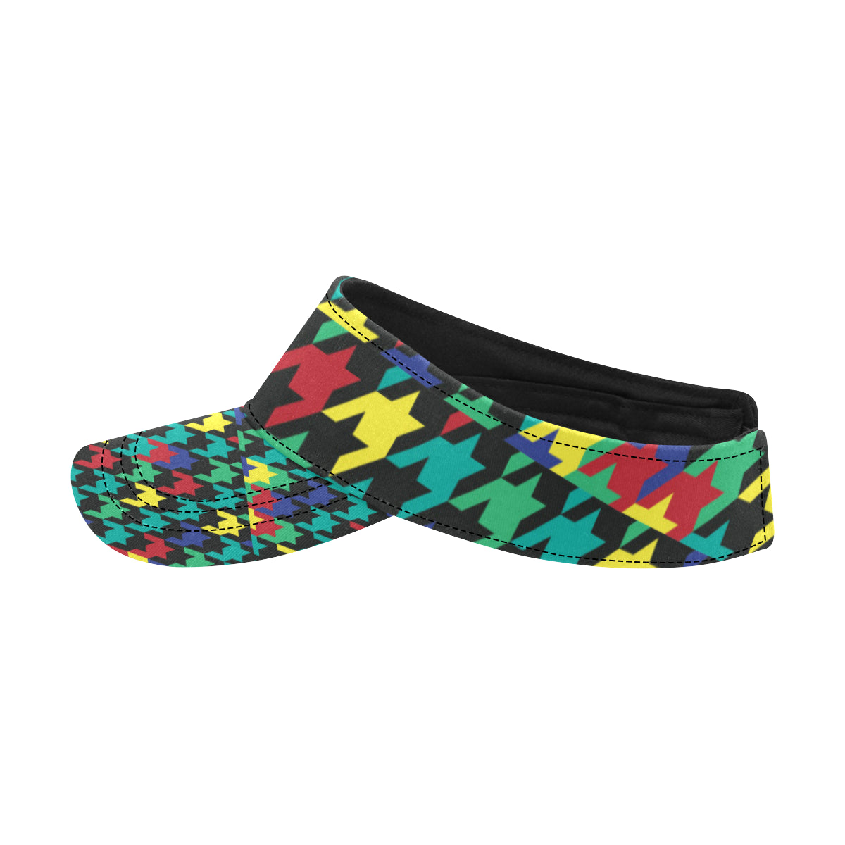 Houndstooth Colorful Pattern Print Design 02 Unisex Sun Visor