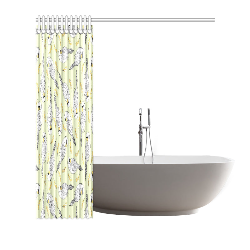 Parakeet Pattern Print Design A03 Shower Curtain