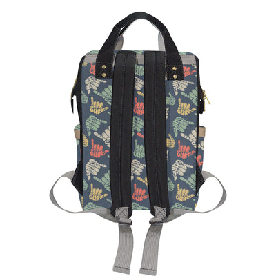 Surf Hand sign Diaper Bag Backpack