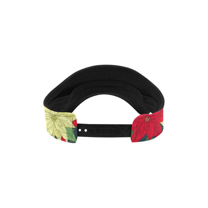 Poinsettia Pattern Print Design POT06 Unisex Sun Visor