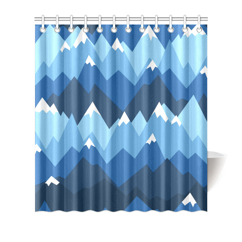 Mountain Pattern Print Design 04 Shower Curtain